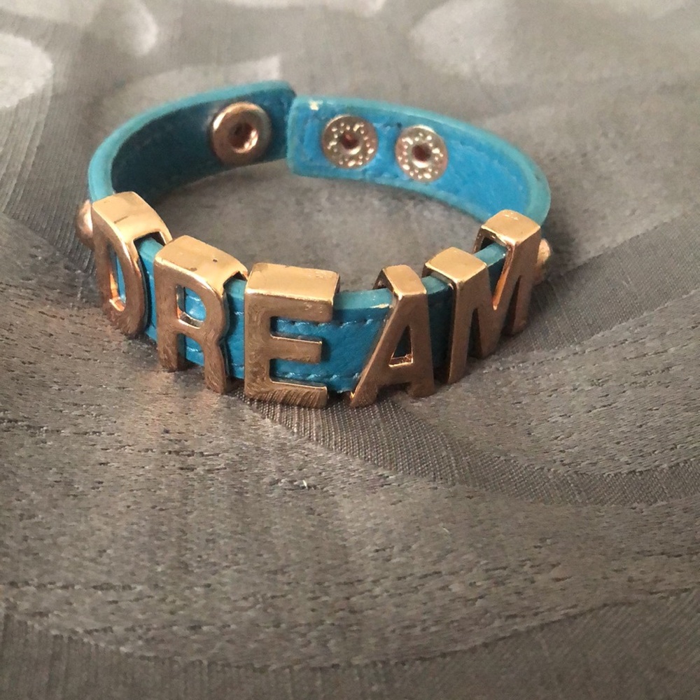 BCBGeneration DREAM teal and gold bracelet
